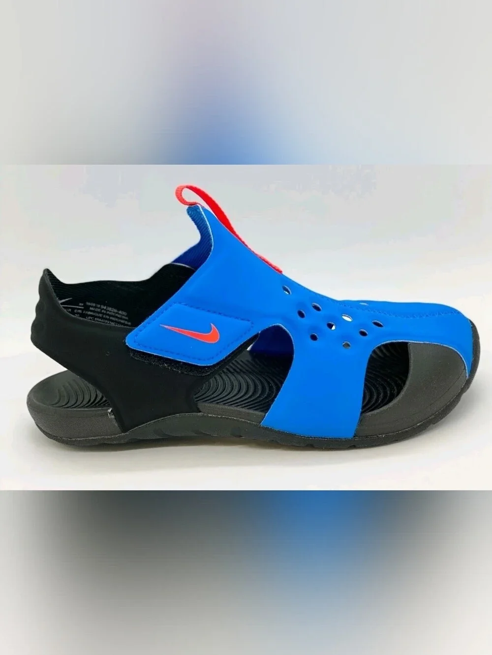 Nike Sunray Protect 2 Kids Sandals Size 2Y - Blue/Black - Pre-Owned Like New
